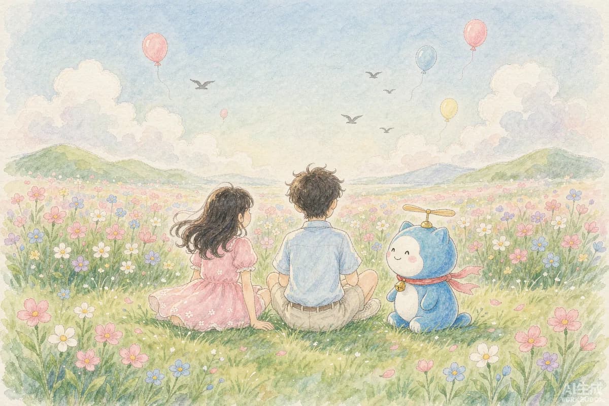 我们与蓝色小伙伴,回到童年的花田
